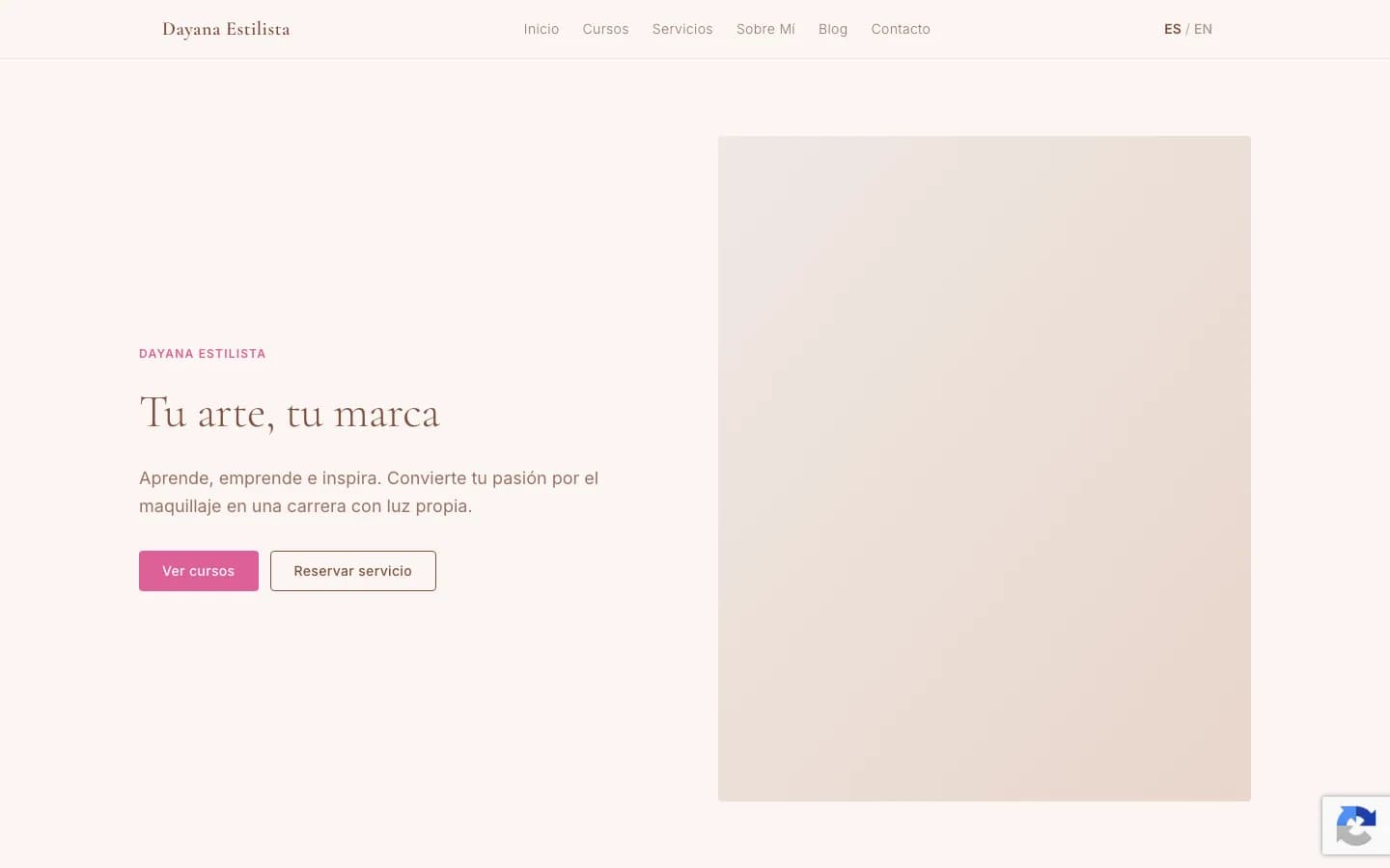 Dayana Estilista homepage screenshot