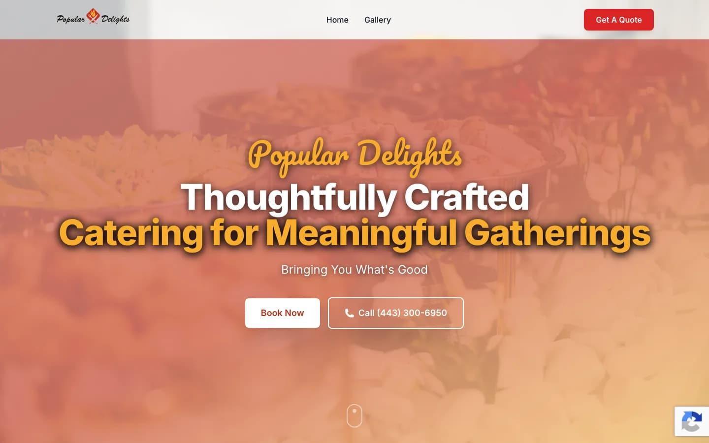 Popular Delights homepage hero